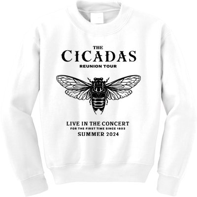 The Cicadas Reunion Tours 2024 Funny Cicadas Lover Kids Sweatshirt