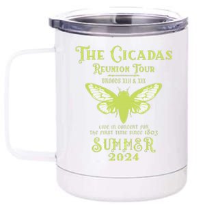 The Cicada Reunion U.S 2024 Cicada Concert Fest Lover 12 oz Stainless Steel Tumbler Cup