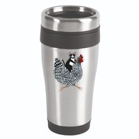Tuxedo Cat Riding Chicken Funny 16oz Travel Tumbler