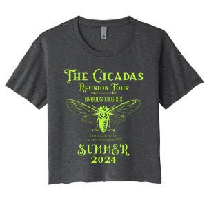 The Cicada Reunion Broods Xix & Xiii Summer 2024 Women's Crop Top Tee