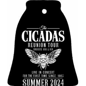 The Cicadas Reunion Tou.R Broods Xiii And Xix Summer 2024 Ceramic Bell Ornament