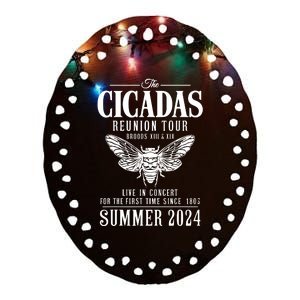 The Cicadas Reunion Tou.R Broods Xiii And Xix Summer 2024 Ceramic Oval Ornament