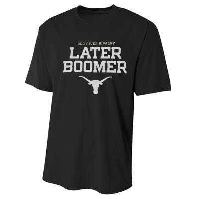 Texas Champion Red River Rivalry Slogan Longhorns Performance Sprint T-Shirt