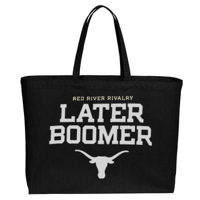 Texas Champion Red River Rivalry Slogan Longhorns Cotton Canvas Jumbo Tote