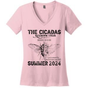 The Cicada Reunion U.S 2024 Broods Xiii And Xix Summer Women's V-Neck T-Shirt