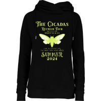 The Cicada Reunion U.S 2024 Cicada Concert Fest Lover Womens Funnel Neck Pullover Hood