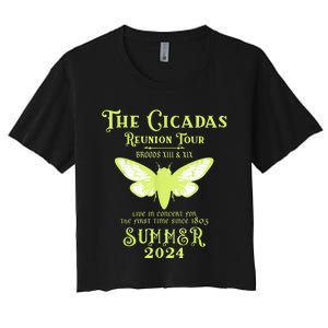 The Cicada Reunion U.S 2024 Cicada Concert Fest Lover Women's Crop Top Tee