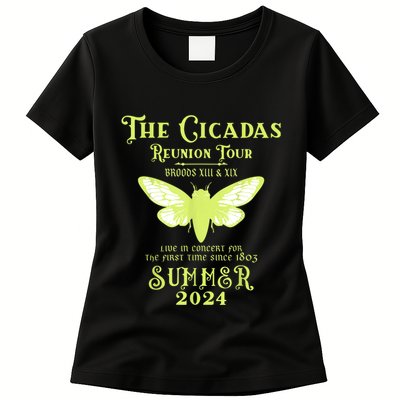 The Cicada Reunion U.S 2024 Cicada Concert Fest Lover Womens T-Shirt