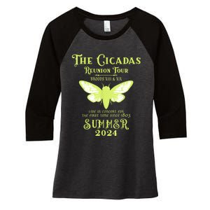 The Cicada Reunion U.S 2024 Cicada Concert Fest Lover Women's Tri-Blend 3/4-Sleeve Raglan Shirt