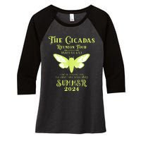 The Cicada Reunion U.S 2024 Cicada Concert Fest Lover Women's Tri-Blend 3/4-Sleeve Raglan Shirt