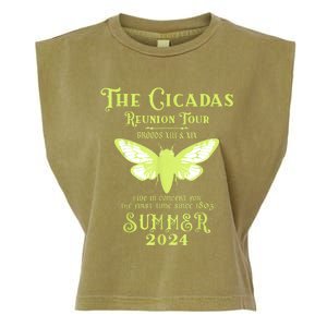 The Cicada Reunion U.S 2024 Cicada Concert Fest Lover Garment-Dyed Women's Muscle Tee