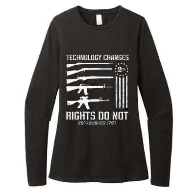 Technology Changes Rights Do Not Gun Rights 2A Statement Womens CVC Long Sleeve Shirt