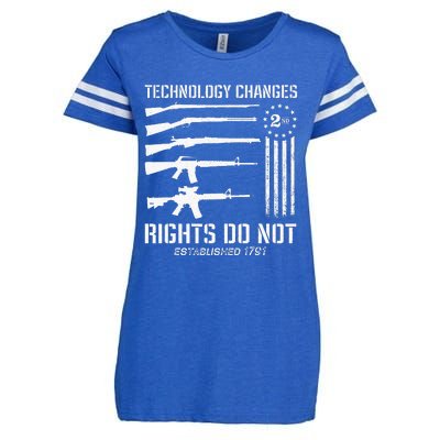 Technology Changes Rights Do Not Gun Rights 2A Statement Enza Ladies Jersey Football T-Shirt