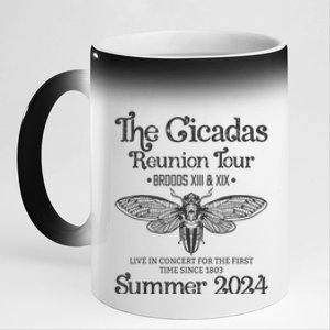 The Cicada Reunion U.S Tours 2024 Cicada Concert Fest Lover Gift 11oz Black Color Changing Mug