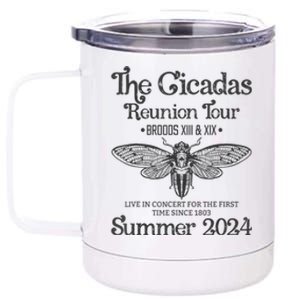 The Cicada Reunion U.S Tours 2024 Cicada Concert Fest Lover Gift 12 oz Stainless Steel Tumbler Cup