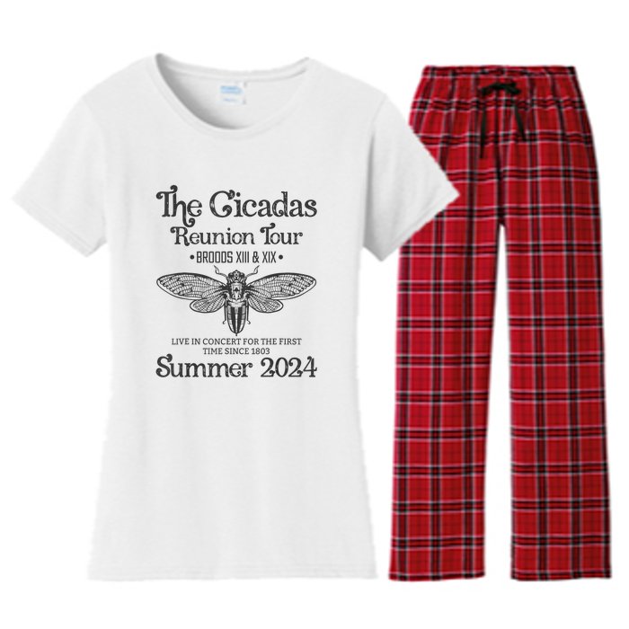 The Cicada Reunion U.S Tours 2024 Cicada Concert Fest Lover Gift Women's Flannel Pajama Set