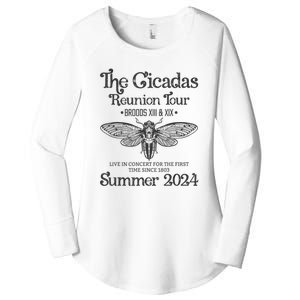 The Cicada Reunion U.S Tours 2024 Cicada Concert Fest Lover Gift Women's Perfect Tri Tunic Long Sleeve Shirt