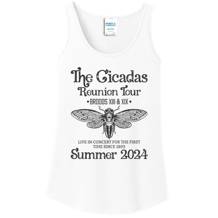 The Cicada Reunion U.S Tours 2024 Cicada Concert Fest Lover Gift Ladies Essential Tank