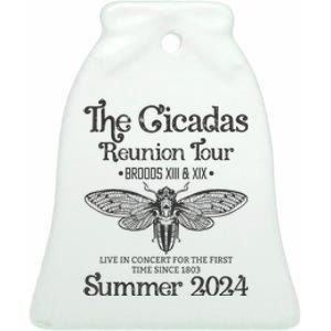 The Cicada Reunion U.S Tours 2024 Cicada Concert Fest Lover Gift Ceramic Bell Ornament