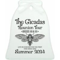 The Cicada Reunion U.S Tours 2024 Cicada Concert Fest Lover Gift Ceramic Bell Ornament