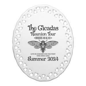 The Cicada Reunion U.S Tours 2024 Cicada Concert Fest Lover Gift Ceramic Oval Ornament