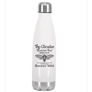 The Cicada Reunion U.S Tours 2024 Cicada Concert Fest Lover Gift Stainless Steel Insulated Water Bottle