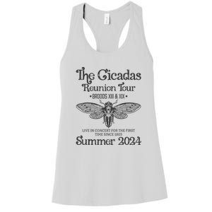 The Cicada Reunion U.S Tours 2024 Cicada Concert Fest Lover Gift Women's Racerback Tank