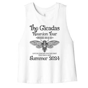 The Cicada Reunion U.S Tours 2024 Cicada Concert Fest Lover Gift Women's Racerback Cropped Tank