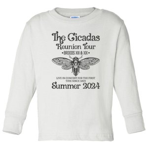 The Cicada Reunion U.S Tours 2024 Cicada Concert Fest Lover Gift Toddler Long Sleeve Shirt