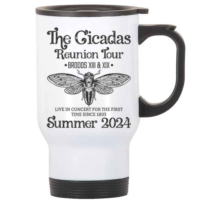 The Cicada Reunion U.S Tours 2024 Cicada Concert Fest Lover Gift Stainless Steel Travel Mug