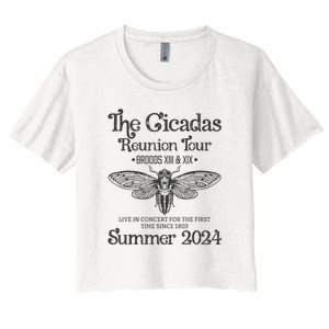 The Cicada Reunion U.S Tours 2024 Cicada Concert Fest Lover Gift Women's Crop Top Tee