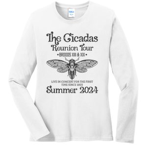 The Cicada Reunion U.S Tours 2024 Cicada Concert Fest Lover Gift Ladies Long Sleeve Shirt