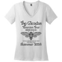 The Cicada Reunion U.S Tours 2024 Cicada Concert Fest Lover Gift Women's V-Neck T-Shirt