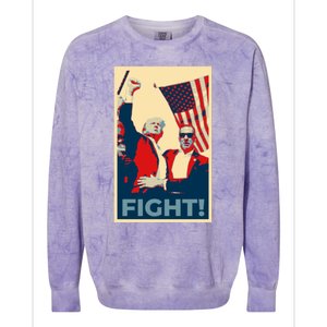 Trump CanT Stop Fight And Fighgift American Patriotism Funny Gift Colorblast Crewneck Sweatshirt