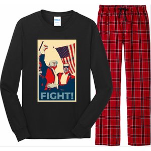 Trump CanT Stop Fight And Fighgift American Patriotism Funny Gift Long Sleeve Pajama Set