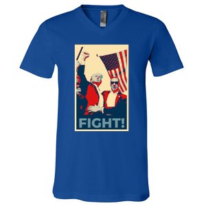 Trump CanT Stop Fight And Fighgift American Patriotism Funny Gift V-Neck T-Shirt