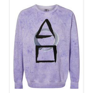 Triangle Circle Square Calligraphy Enso Colorblast Crewneck Sweatshirt