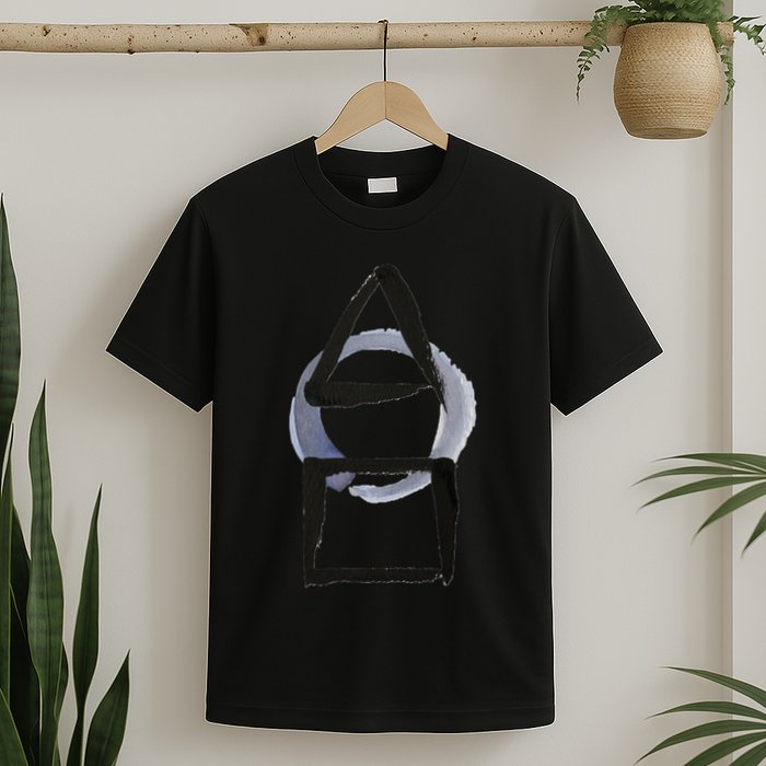 Triangle Circle Square Calligraphy Enso T-Shirt