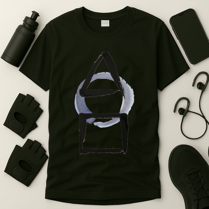 Triangle Circle Square Calligraphy Enso T-Shirt