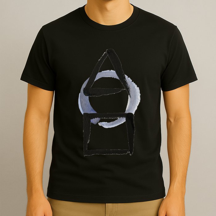 Triangle Circle Square Calligraphy Enso T-Shirt