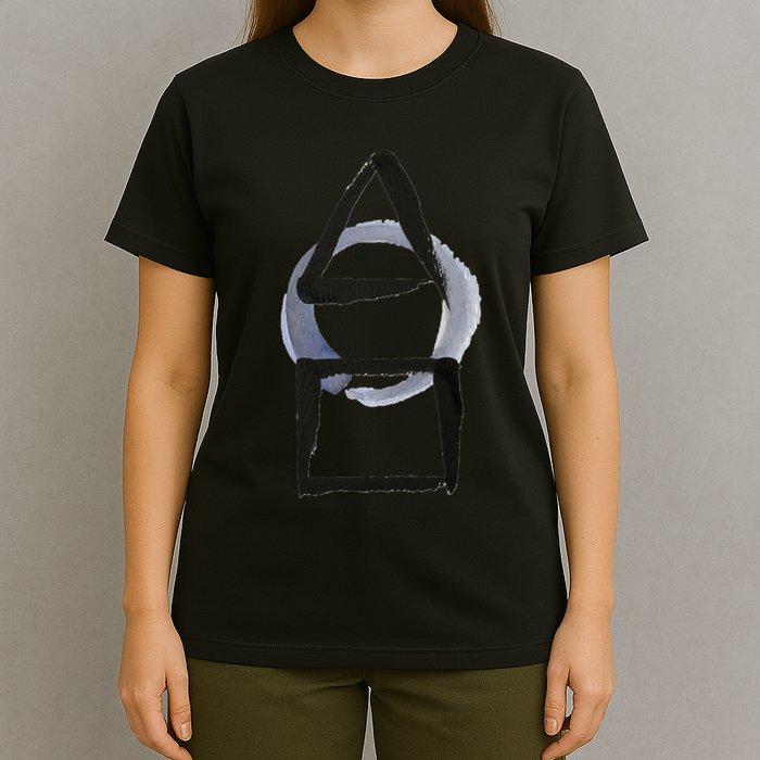 Triangle Circle Square Calligraphy Enso T-Shirt