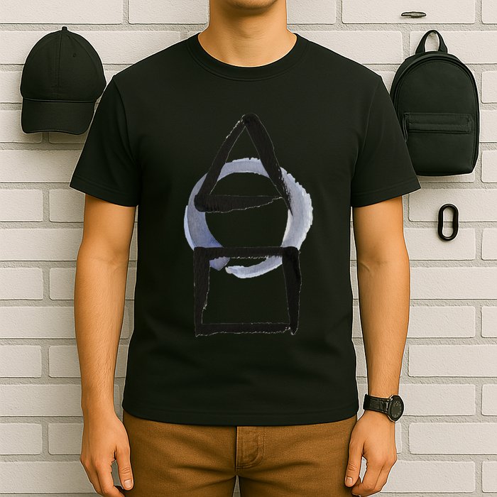 Triangle Circle Square Calligraphy Enso T-Shirt