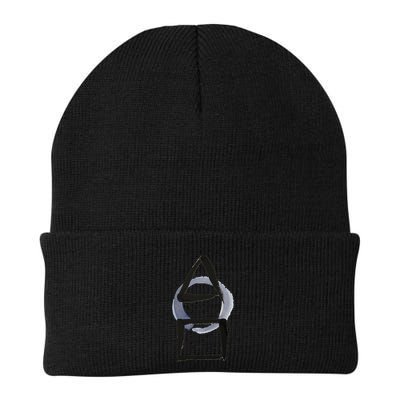 Triangle Circle Square Calligraphy Enso Knit Cap Winter Beanie
