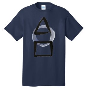 Triangle Circle Square Calligraphy Enso Tall T-Shirt