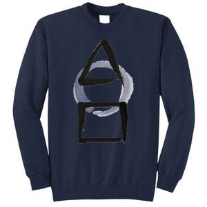 Triangle Circle Square Calligraphy Enso Tall Sweatshirt