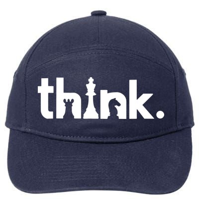 Think Chess Shirt Matching Gambit Chess Player And ChessLove 7-Panel Snapback Hat