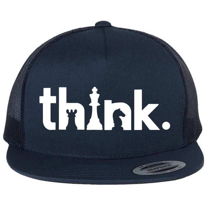 Think Chess Shirt Matching Gambit Chess Player And ChessLove Flat Bill Trucker Hat