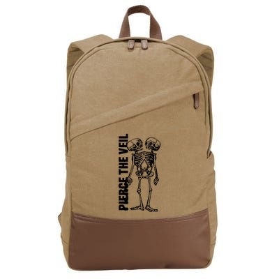 Tan Conjoined Skeleton Cotton Canvas Backpack