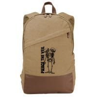 Tan Conjoined Skeleton Cotton Canvas Backpack