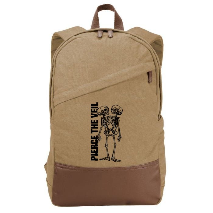 Tan Conjoined Skeleton Cotton Canvas Backpack